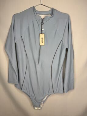 NWT Lyra Swim Long Sleeve Quarter Zip Rashguard One Piece Swimsuit XXL